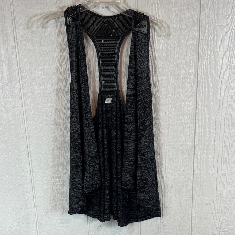Daytrip Metallic Gray Knit Top